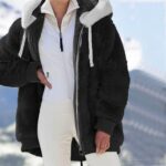 SHAOBGE Oversized Fuzzy Fleece Jackets For Women Fashion 2024 Color Block Faux F... - Image 5