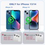 Compatible with iPhone 13/14 Case,Cute Aesthetic Striped Pattern Cover for Women... - Image 3