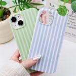 Compatible with iPhone 13/14 Case,Cute Aesthetic Striped Pattern Cover for Women... - Image 6