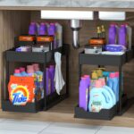 DEKAVA Under Sink Organizer 2 Pack, Bathroom Cabinet Organizer, 2 Tier Sliding C... - Image 5
