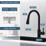 GIMILI Black Kitchen Faucet with Pull Down Sprayer Single Hole Kitchen Sink Fauc... - Image 3