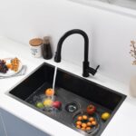 GIMILI Black Kitchen Faucet with Pull Down Sprayer Single Hole Kitchen Sink Fauc... - Image 8