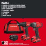 CRAFTSMAN V20 MAX Cordless Drill Driver and Impact Driver Set, Power Tool Set wi... - Image 3