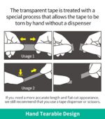 12 Rolls Transparent Tape Refills, Clear Tape Dispenser Refill Rolls, Glossy Gif... - Image 4