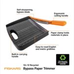 Fiskars Recycled Bypass Guillotine Paper Cutter, 12" Cut Length, Self-Sharpening... - Image 3