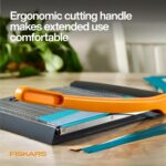 Fiskars Recycled Bypass Guillotine Paper Cutter, 12" Cut Length, Self-Sharpening... - Image 6