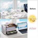 gianotter Wood Desk Organizers and Accessories with File Sorters, 4-Tier Desk Ac... - Image 3
