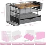 gianotter Wood Desk Organizers and Accessories with File Sorters, 4-Tier Desk Ac... - Image 5