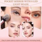 Kakuje Compact Mirror, 1X/3X Magnification LED Pocket Mirror with Nternal BIatte... - Image 3