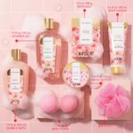 spa luxetique Gift Set For Women, Bath Sets for Women Gift, 8 Pcs Rose Spa Baske... - Image 3