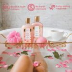 spa luxetique Gift Set For Women, Bath Sets for Women Gift, 8 Pcs Rose Spa Baske... - Image 4