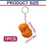 Imitation Chicken Nugget Keychain Funny Gifts Food Key Chain Random Stuff Realis... - Image 3