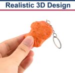 Imitation Chicken Nugget Keychain Funny Gifts Food Key Chain Random Stuff Realis... - Image 4