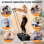 Vibration Plate Exercise Machine, 130 Levels Full Body Workout Vibrating Plate f... - Image 7