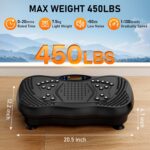 Vibration Plate Exercise Machine, 130 Levels Full Body Workout Vibrating Plate f... - Image 8