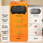 Vibration Plate Exercise Machine, 130 Levels Full Body Workout Vibrating Plate f... - Image 10