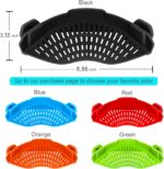 AUOON Clip On Strainer Silicone for All Pots and Pans, Pasta Strainer Clip on Fo... - Image 5