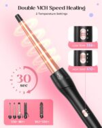 Lopeie 5 in 1 Curling Iron with Thermal Brush and 4 Interchangeable Ceramic Barr... - Image 4