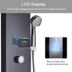 FUZ Contemporary Shower Panel Tower System Stainless Steel 6-Function Faucet LED... - Image 5
