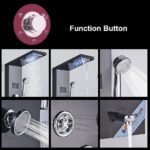 FUZ Contemporary Shower Panel Tower System Stainless Steel 6-Function Faucet LED... - Image 7