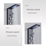 FUZ Contemporary Shower Panel Tower System Stainless Steel 6-Function Faucet LED... - Image 8
