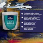 BLUEBIRD Heavy Gesso Primer for Acrylic Painting, Gesso Surface Prep Medium for ... - Image 3