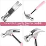 8oz Hammer, 2-Piece Small Claw Hammer & Rubber Mallet Hammer Mini Hammer Set(Pin... - Image 4