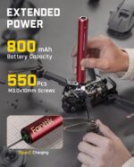 Fanttik E2 Ultra Electric Screwdriver, 0.6N.m Mini Screwdriver Set, 50 Magnetic ... - Image 5