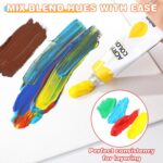 ESRICH Acrylic Paint Set 12 Colors (2 Pack) With 20 Paint Brushes, 24 Acrylic Pa... - Image 6