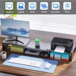 Dual Monitor Stand for Desk, Metal Computer Stand, Desk Shelf Riser,Desktop Orga... - Image 4