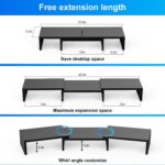Dual Monitor Stand for Desk, Metal Computer Stand, Desk Shelf Riser,Desktop Orga... - Image 5