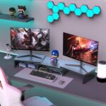 Dual Monitor Stand for Desk, Metal Computer Stand, Desk Shelf Riser,Desktop Orga... - Image 8