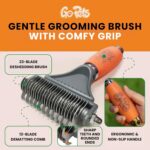 GoPets 2-in-1 Dematting Comb for Dogs, Pet Grooming Rake, Double-Sided Dog Brush... - Image 4