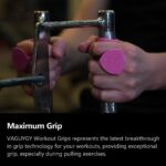 Workout Grips,Rubber Fingerless Gym Gloves, Pull Up Grips for Men Women Crosstra... - Image 4