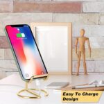 ROPOSY Cell Phone Stand for Desk, Cute Metal Gold Cell Phone Stand Holder Desk A... - Image 4