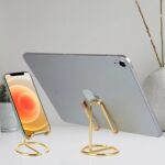 ROPOSY Cell Phone Stand for Desk, Cute Metal Gold Cell Phone Stand Holder Desk A... - Image 7
