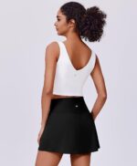 PINSPARK Womens Tennis Skirt High Waisted Golf Skort with 2 Pockets Stretchy Ath... - Image 3