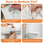 4 Pcs Toilet Seat Screws, Including Plastic Bolts, Nuts and Washers, Durable Toi... - Image 4