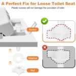 4 Pcs Toilet Seat Screws, Including Plastic Bolts, Nuts and Washers, Durable Toi... - Image 5