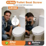 4 Pcs Toilet Seat Screws, Including Plastic Bolts, Nuts and Washers, Durable Toi... - Image 7