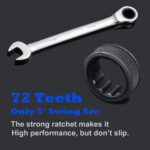 Qnkaa Ratchet Spanner Set Combination Wrench 12 Piece Metric Sizes from 8mm to 1... - Image 3
