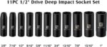 MIXPOWER 11 Pieces 1/2-Inch Drive Deep Impact Socket Set, 3/8-Inch to 1-Inch, CR... - Image 4