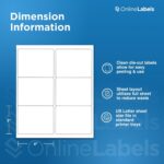 4 x 3 Rectangle Mailing Labels - Permanent, White Matte - Shipping, Wine, Produc... - Image 4