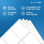 4 x 3 Rectangle Mailing Labels - Permanent, White Matte - Shipping, Wine, Produc... - Image 7