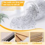 1000 Count Push Pins Tacks, Thumb Tacks with Clear Plastic Head and Steel Point ... - Image 5
