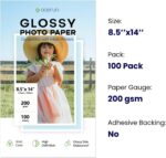 Glossy Photo Paper 8.5 x 14, Goefun 200 GSM/54 LB Legal Size Printer Paper for I... - Image 3