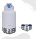 GiNT 37oz Insulated Stainless Steel Dog & Human Water Bottle, All-in-1 Travel Di... - Image 4