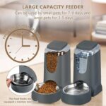Automatic Cat Feeder and Water Dispenser with Stainless Steel Bowl Dog Gravity F... - Image 6