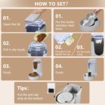 Automatic Cat Feeder and Water Dispenser with Stainless Steel Bowl Dog Gravity F... - Image 7