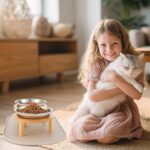 Elevated Cat Bowls with Food Mat,6.3 Inches Shallow Raised Bowls Whisker Friendl... - Image 6